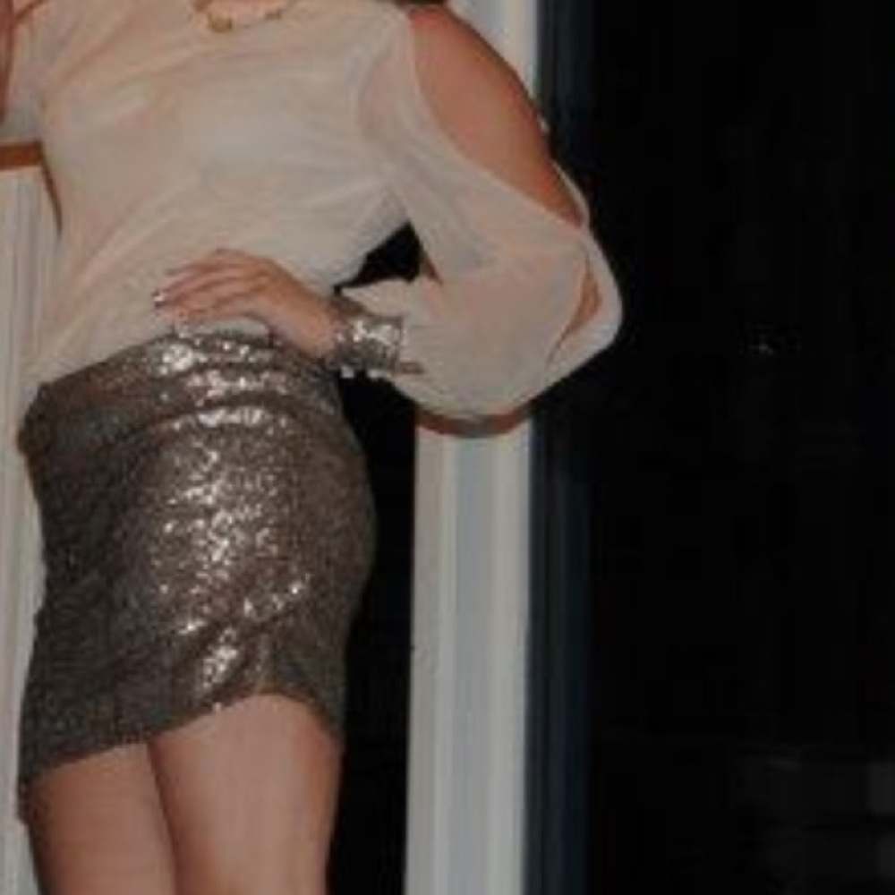 Champagne Colored Cache Dress - image 1